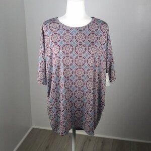 LuLaRoe Irma Short Sleeve Top Size M